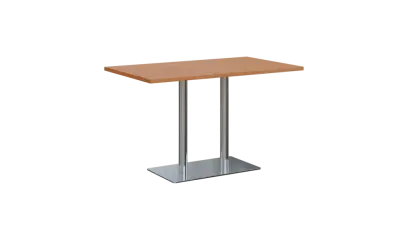 RGT 52 stůl hranatý, noha trubková, nerez, deska 25 mm, široký 1200 mm, buk royal